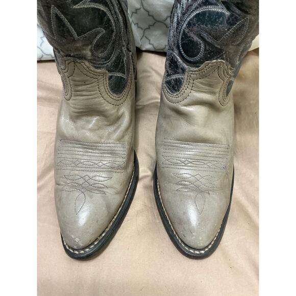Durango Western Boots M/W Size 7/9 Gray & Dark Blue Faux Leather main image 11